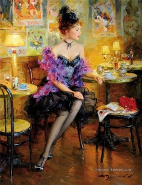 Belle femme KR 035 Impressionist Peinture à l'huile